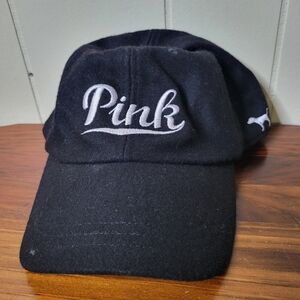 Victoria's Secret PINK Black White Wool Hat